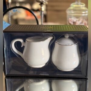 Brilliant Porcelain Sugar & Creamer Set – Gold Trim – New in Box